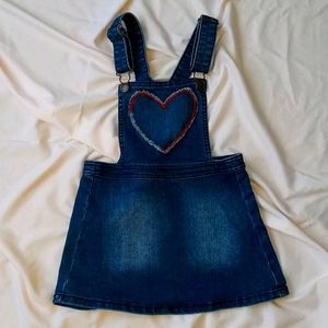 Denim skirt overalls